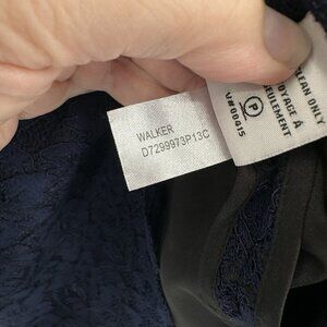 DIANE VON FURSTENBERG DVF WALKER dress strapless lace party cocktail blue 4